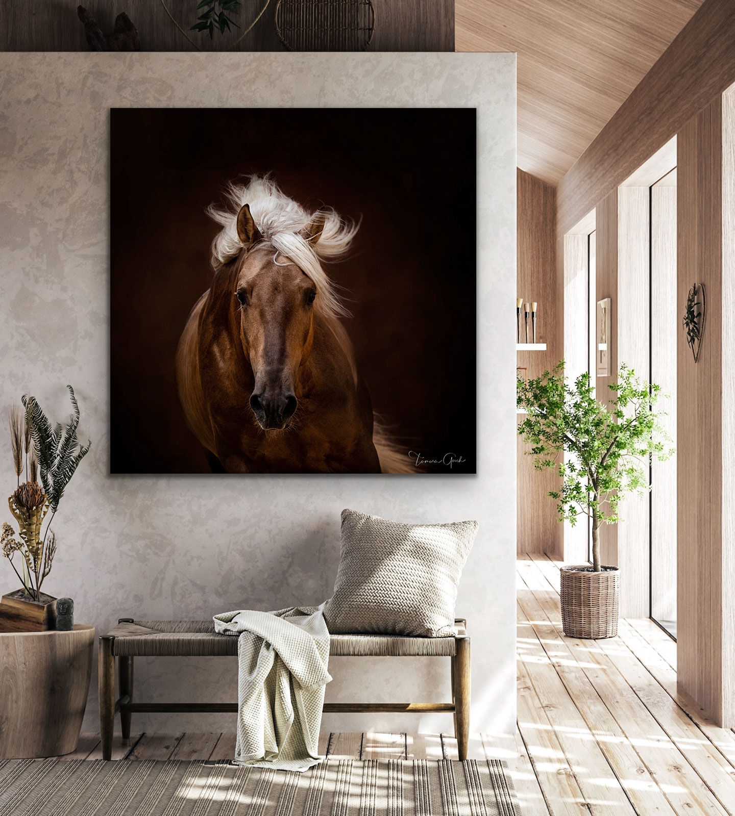 Palomino Lusitano Horse limited edition print, equine art | Fine Art ...